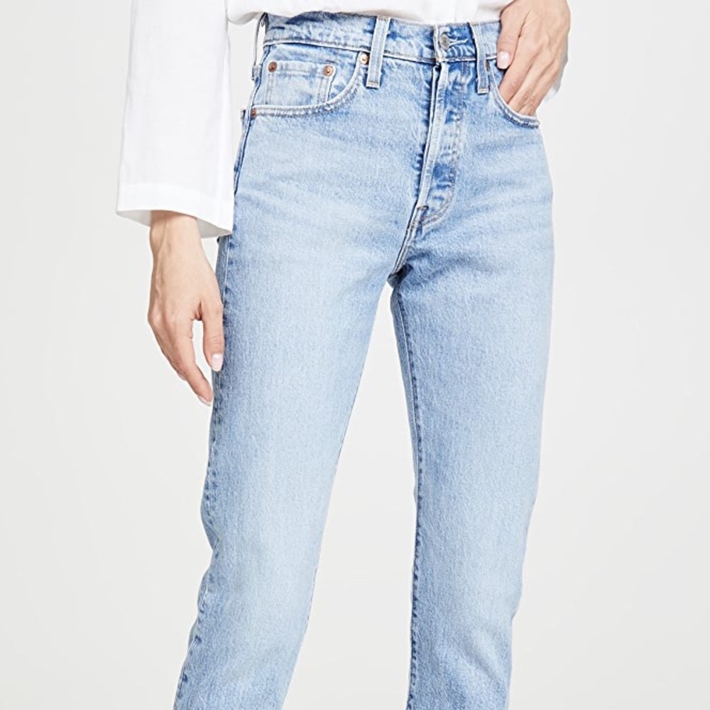 levi 501s high waisted skinny jeans